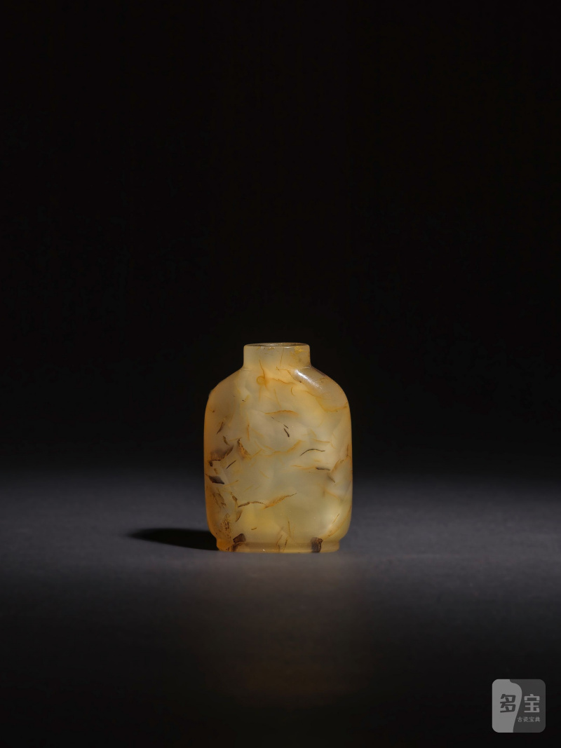 清 十八/十九世紀 瑪瑙巧雕鼻煙壺 | TABATIÈRE EN AGATE SCULPTÉE - 图2